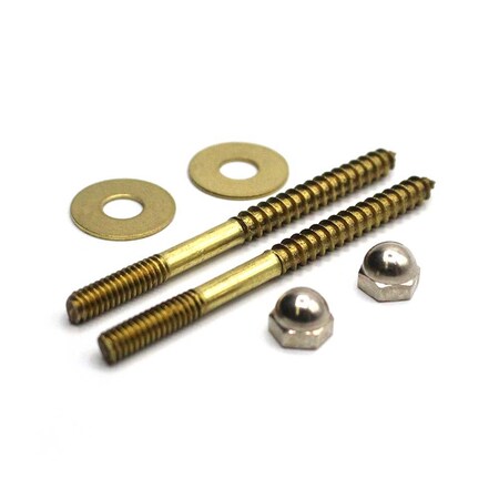 Thrifco Plumbing 3-1/2 Inch Brass Closet Screws 4400142